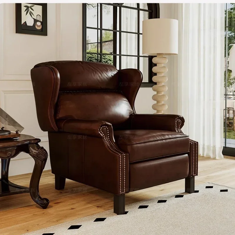 American retro functional chair tiger chair living room single sofa light luxury high sense leisure  can sleep