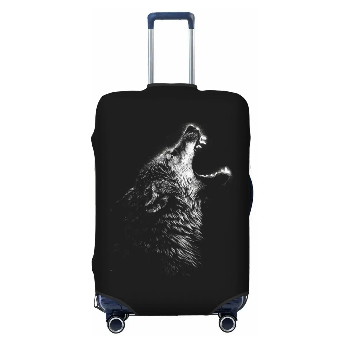 

Custom Animal Wolf Luggage Cover Elastic Travel Suitcase Protective Covers Fits 18-32 Inch