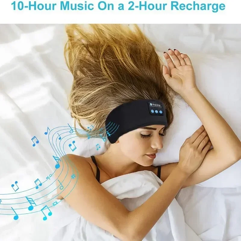 Bluetooth 5.0 fones de ouvido esportes dormir bandana elástica sem fio música máscara olho sem fio bluetooth fone bandana