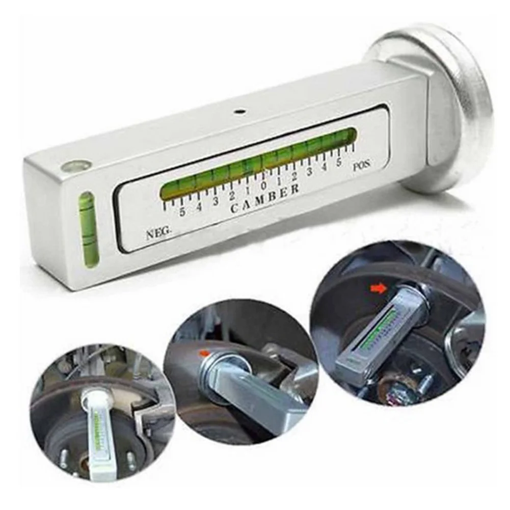 Magnetic Level Gray Camber Gauge Precision Measurement Magnetic Base Plastic Construction Garage Alignment For Trucks