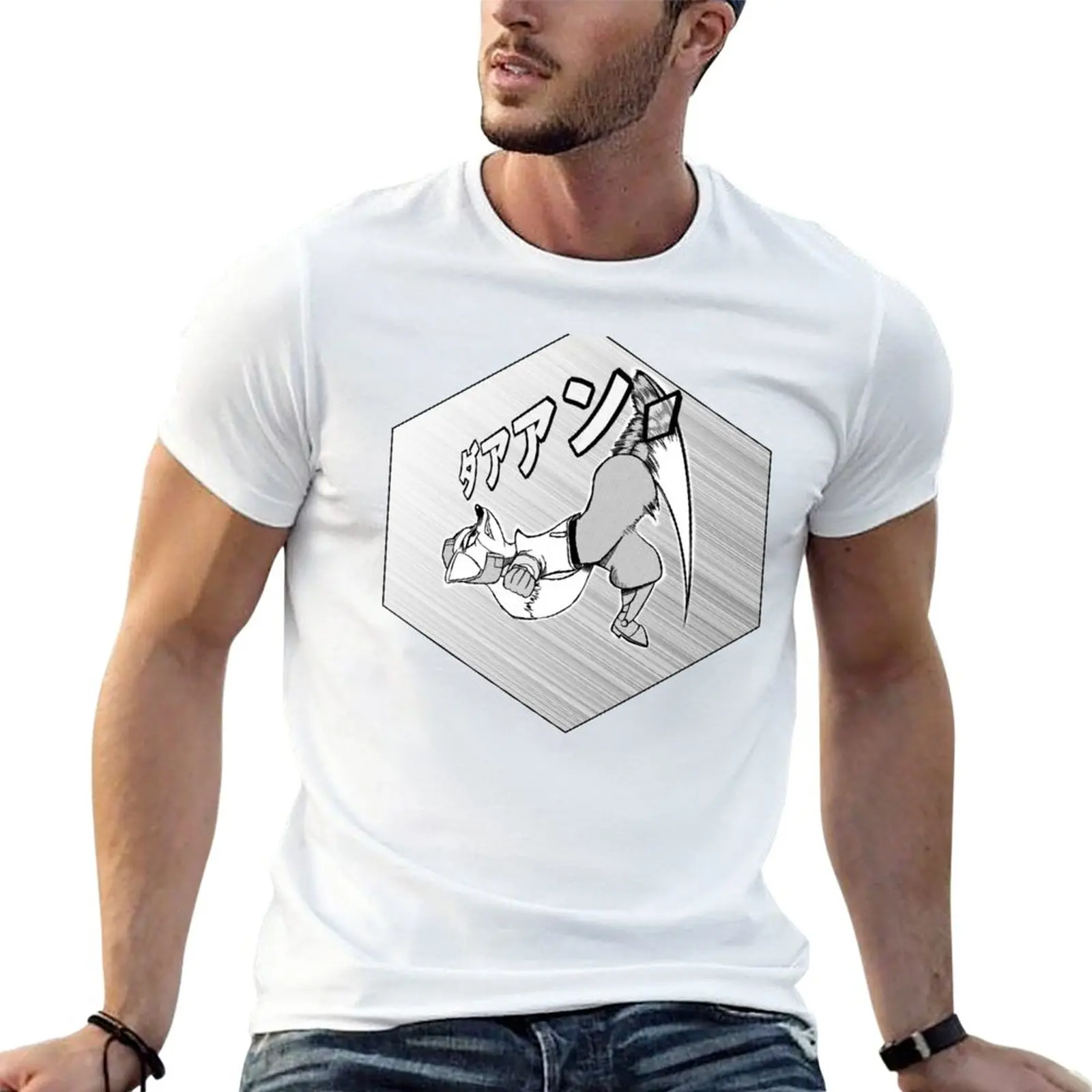 Мужская футболка с принтом животных SSBM, черная футболка с рисунком манги, аниме