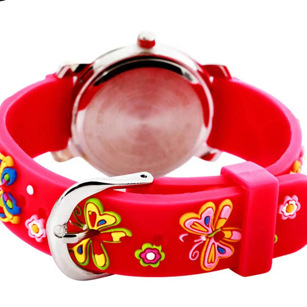 Waterproof Wrist Watch Red Cartoon 3D Pattern Sports Watch Durable Comfortable Quartz Movement 's Gift