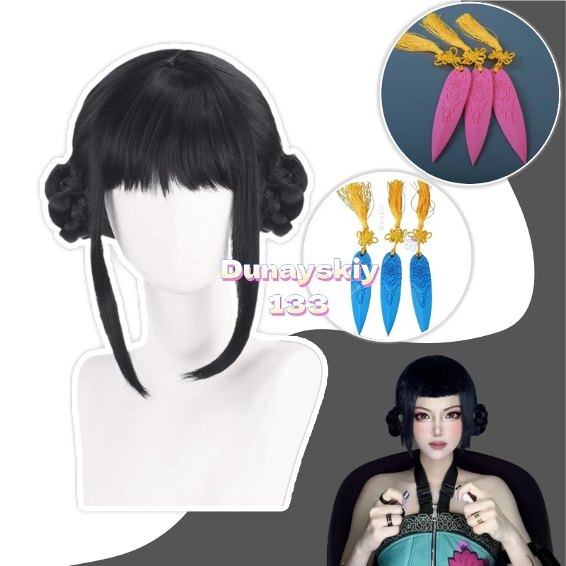 Huntrix Zoey K-Pop Parrucca Cosplay Kunai Prop Demon Hunters Abiti da palcoscenico Ragazze Gruppo Halloween Gioco di ruolo Outfit