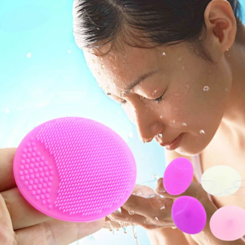 1pc Silicone Bath Brush Face Exfoliating SPA Blackhead Facial Clean Brush Baby Shower Bath Head Skin Gentle Cleanser