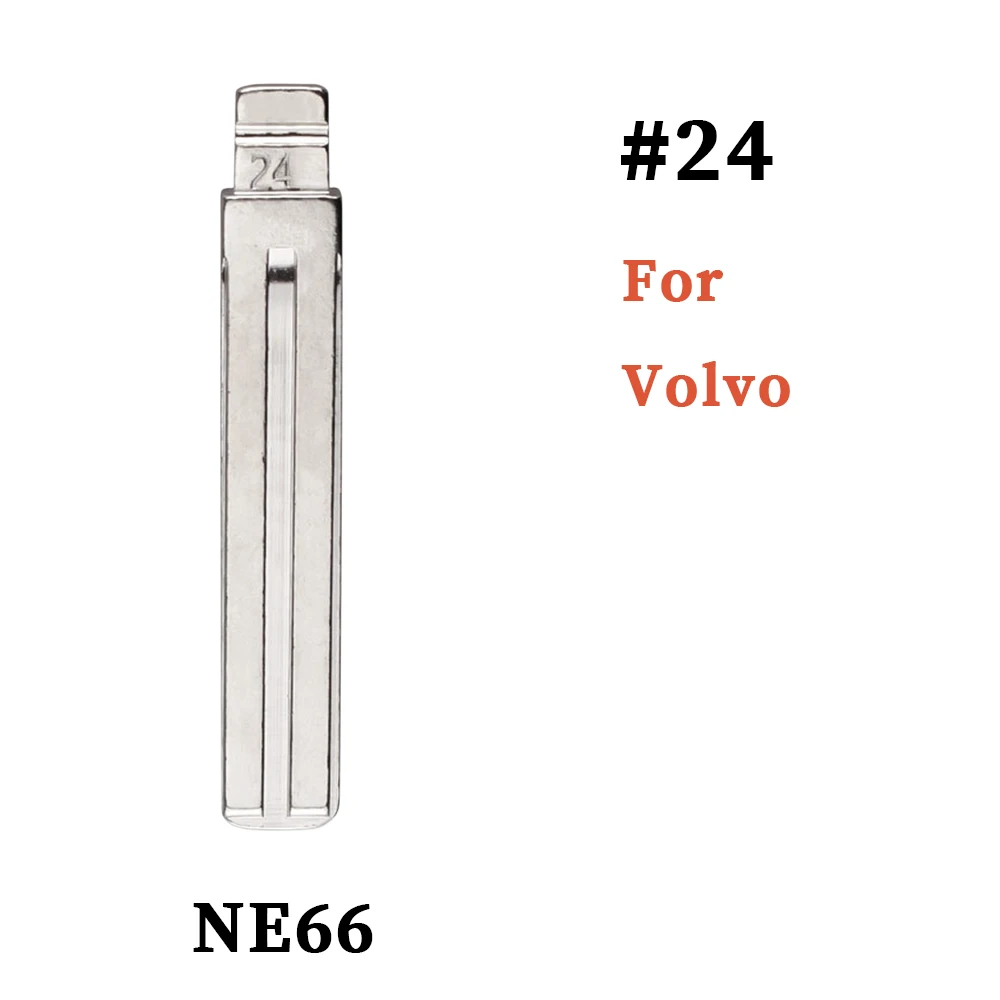 

# 24 универсальных необработанных металлических заготовок ключей NE66 для замены, ремонтная деталь для выкидного ключа KD VVDI JMD для Volvo