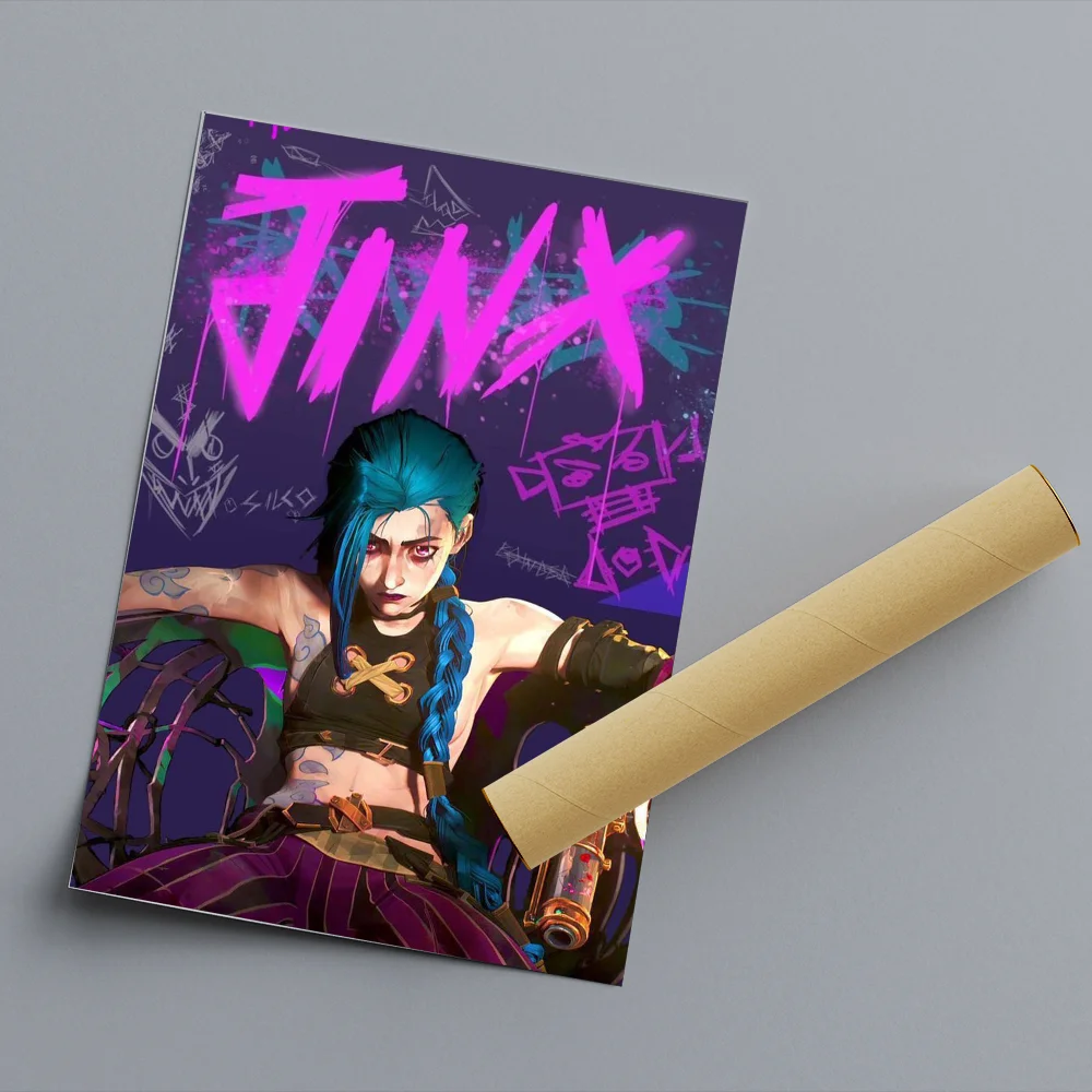 غامض L-LOL Jinx الكرتون لعبة الفن الرئيسي الفيلم الملصقات يتوهم الجدار ملصق لغرفة المعيشة زخارف للحانات غرفة جدار ديكور ملصق P