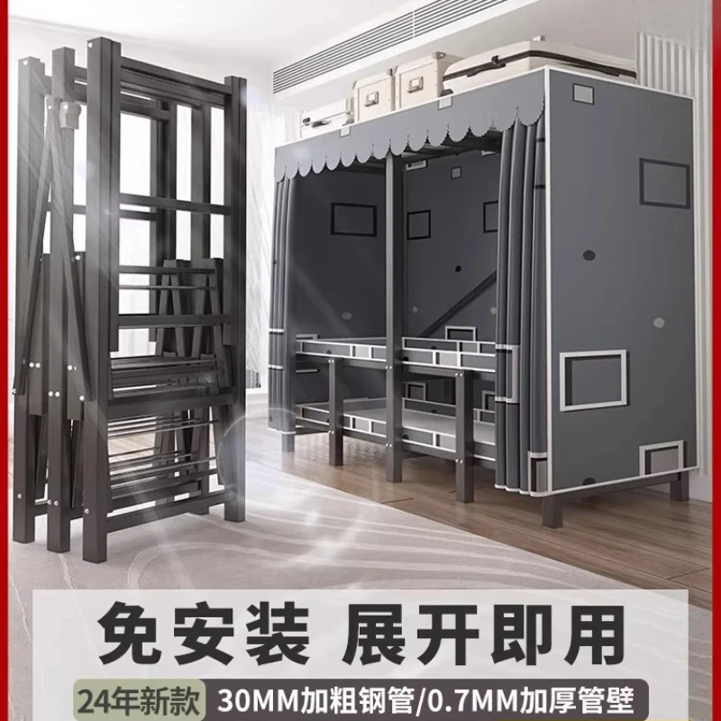 

Wardrobe household bedroom installation-free folding simple rental house with all steel frame strong and durable