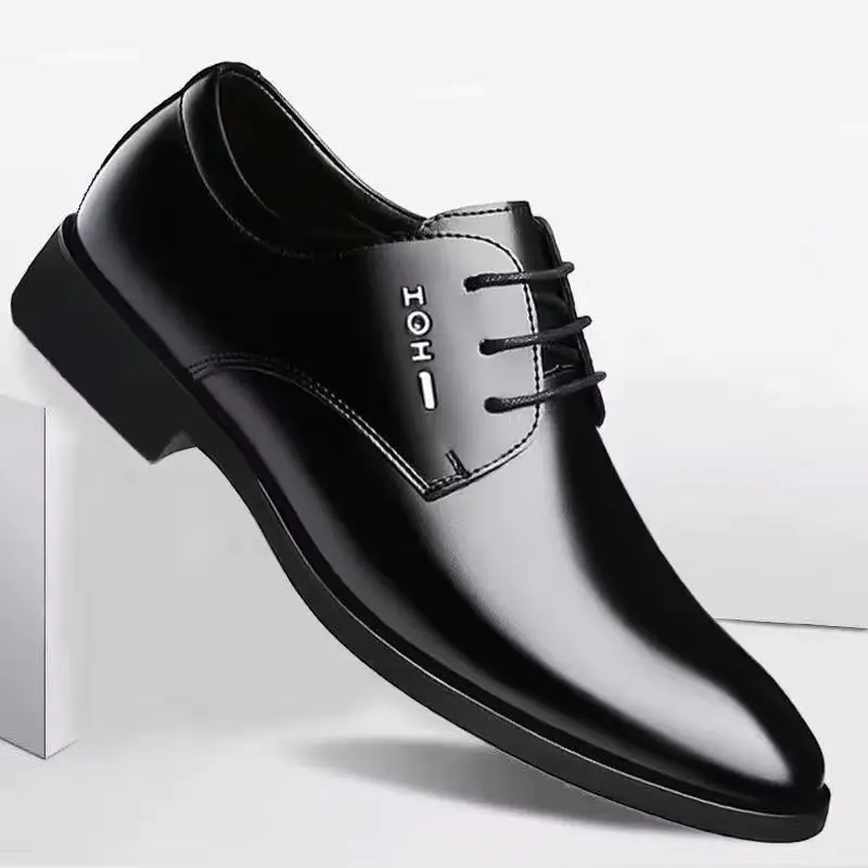 Zapatos de vestir clásicos de negocios para hombre, zapatos formales elegantes a la moda para boda, zapatos Oxford sin cordones para oficina,