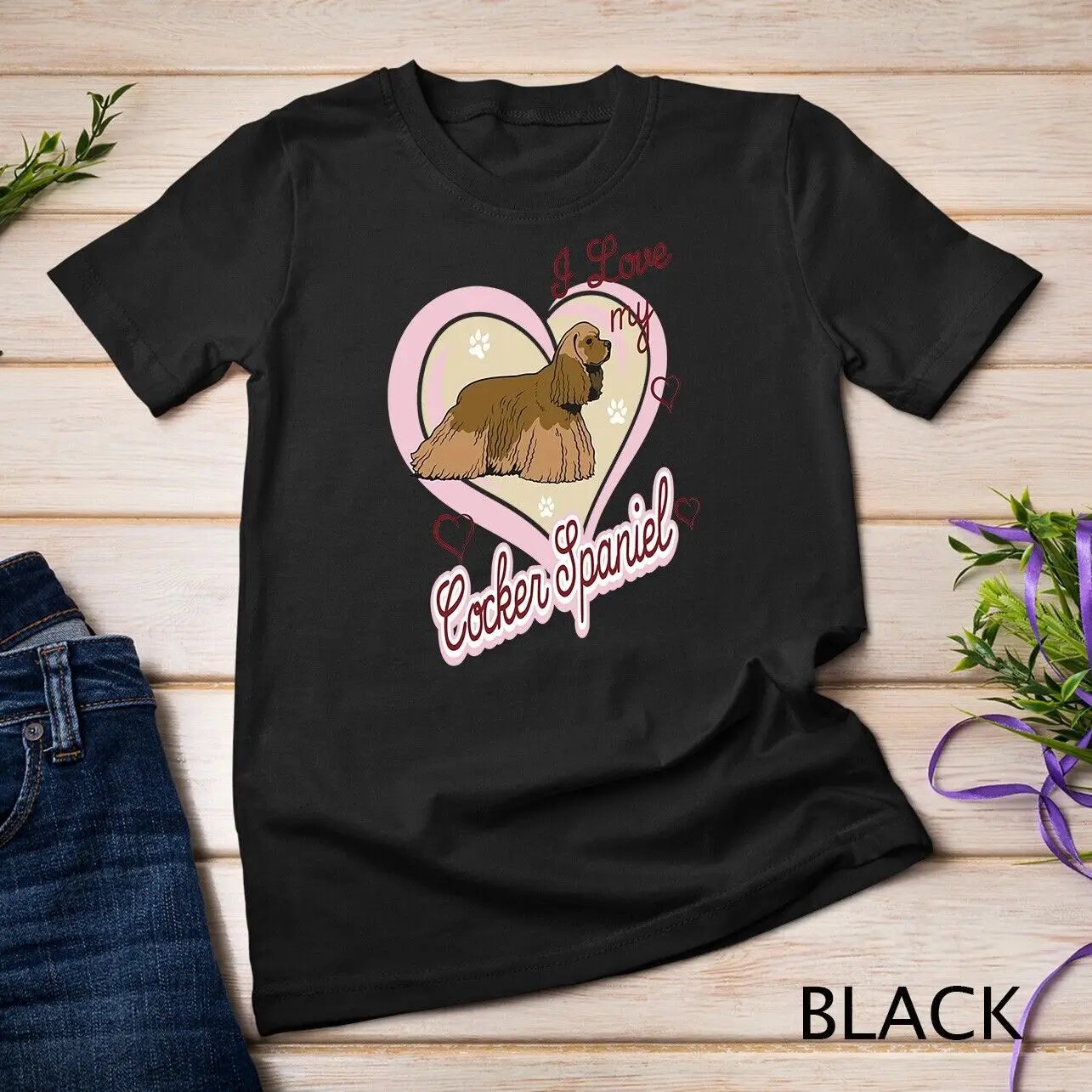 I Love My Cocker Spaniel Dog Breed Animal Dogs Unisex T-shirt