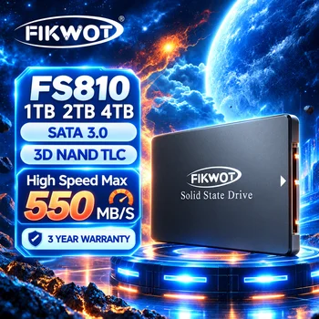 Fikwot FS810 SSD SATA 4TB 2TB 1TB 512GB 256GB 128GB SATA3 Disco Duro de 2.5 Pulgadas Unidad de Estado Sólido Interna SATA para Portátil y PC de Escritorio 1