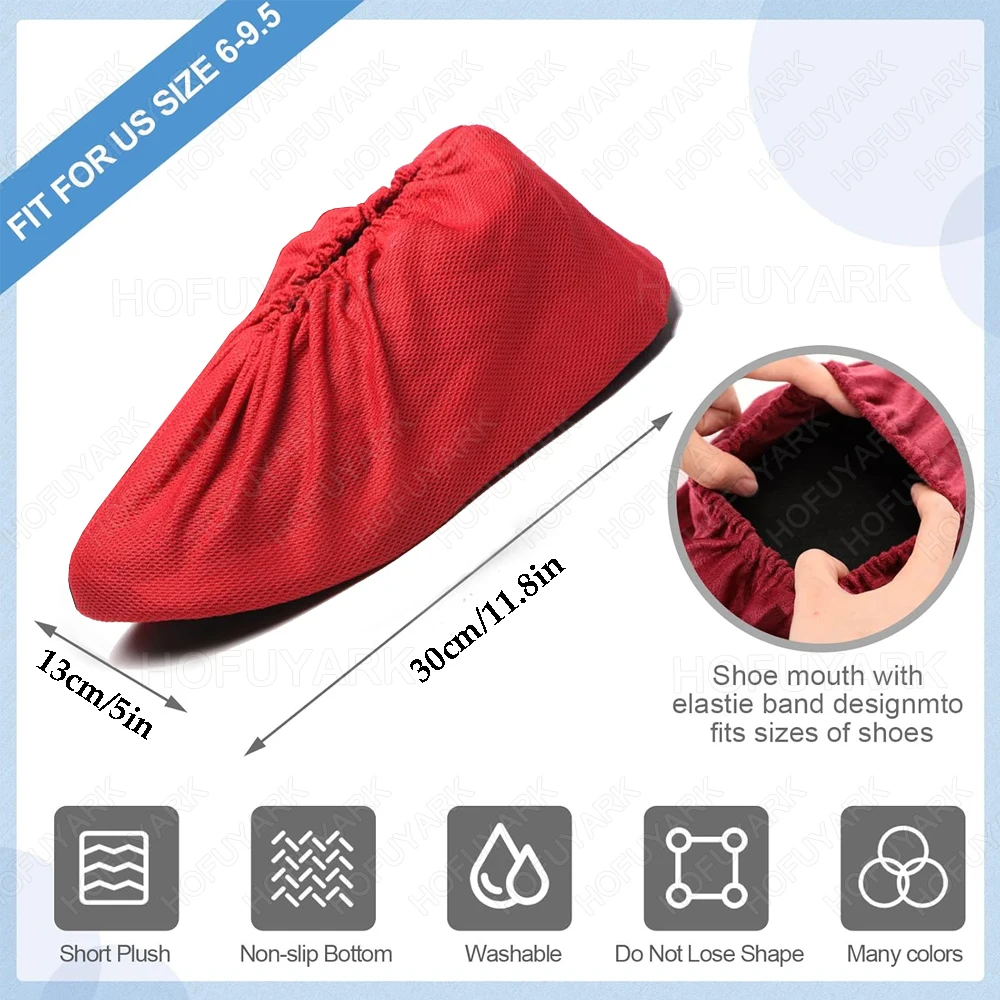 3Pairs Shoe Covers Dustproof Non-woven Reusable Boot Shoe Covers for Students Adults Household Workplace Non-slip Foot Cover