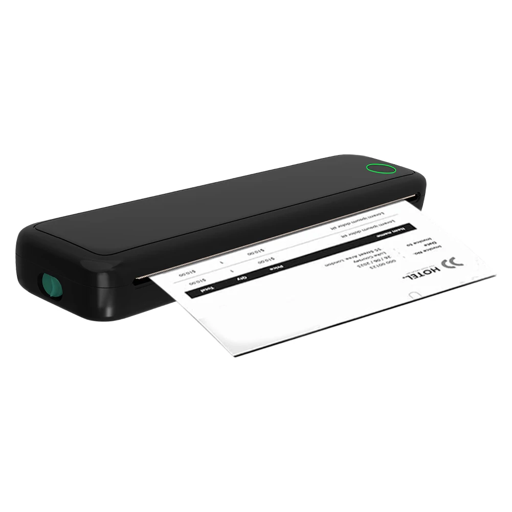 Stampante da viaggio mobile wireless con carta da stampa Stampante portatile wireless BT Creatore di stampa di documenti Uso domestico e sul lavoro