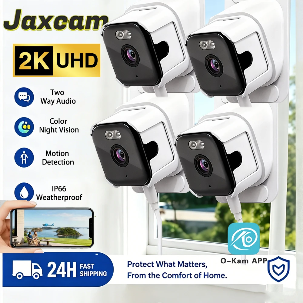 

5MP 2K HD Window Camera Replaces Outdoor Cameras 5GHz WiFi Full-Color Night Vision Two Way Audio Thru Window for Home Security