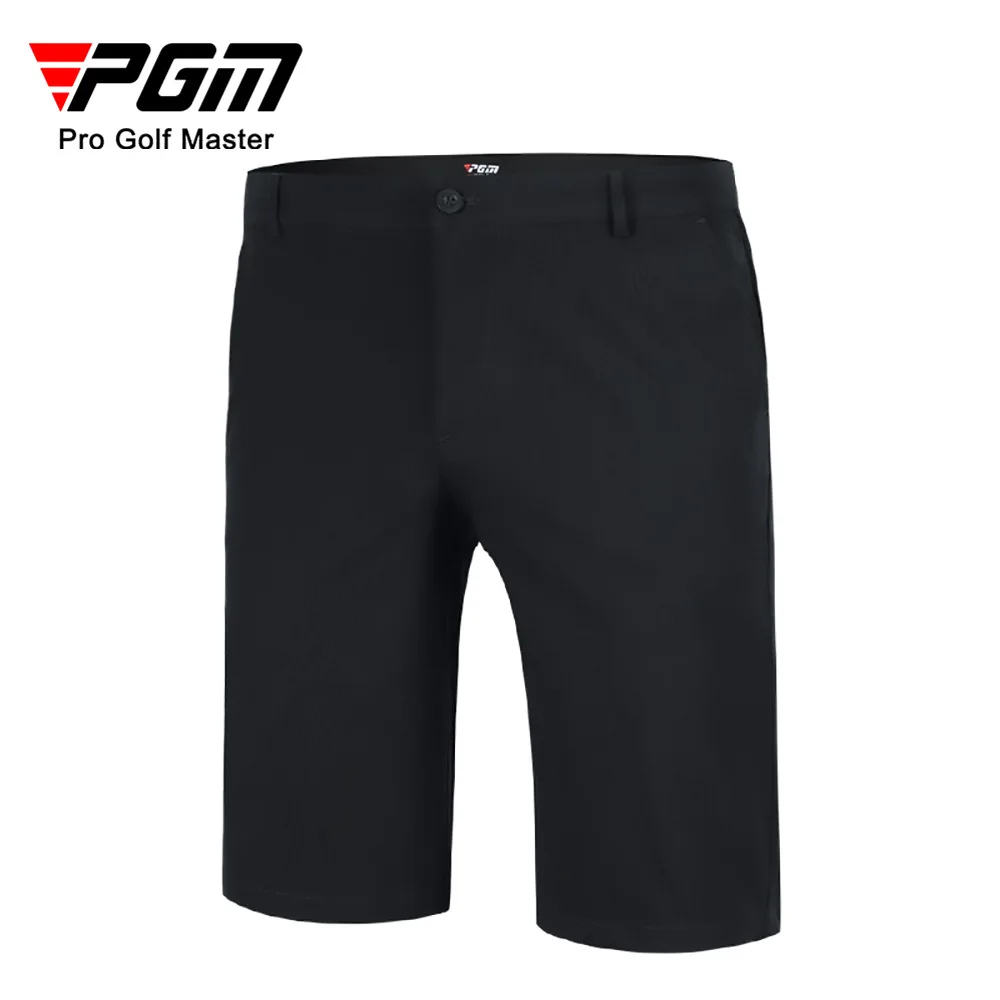 PGM Men Solid Black Golf Shorts Summer High Stretch Breathable Fabric Pants Sports Wear Casual Clothing Suit Clothes KUZ077