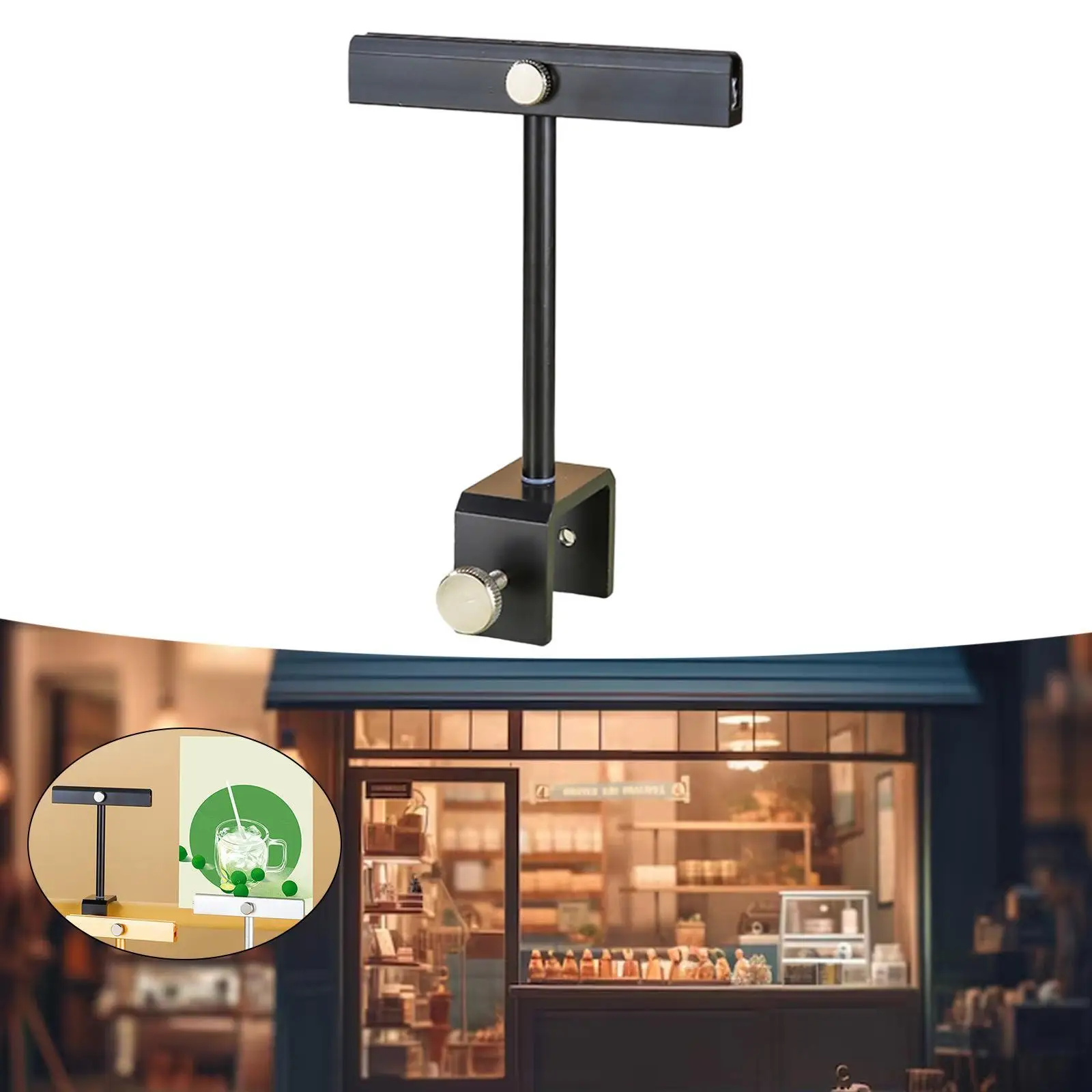 Sign Holder Clamp Merchandise Sign Display Clip for Malls Hangrails and Tubes Retail Dissplay Supermarket Clothing Store