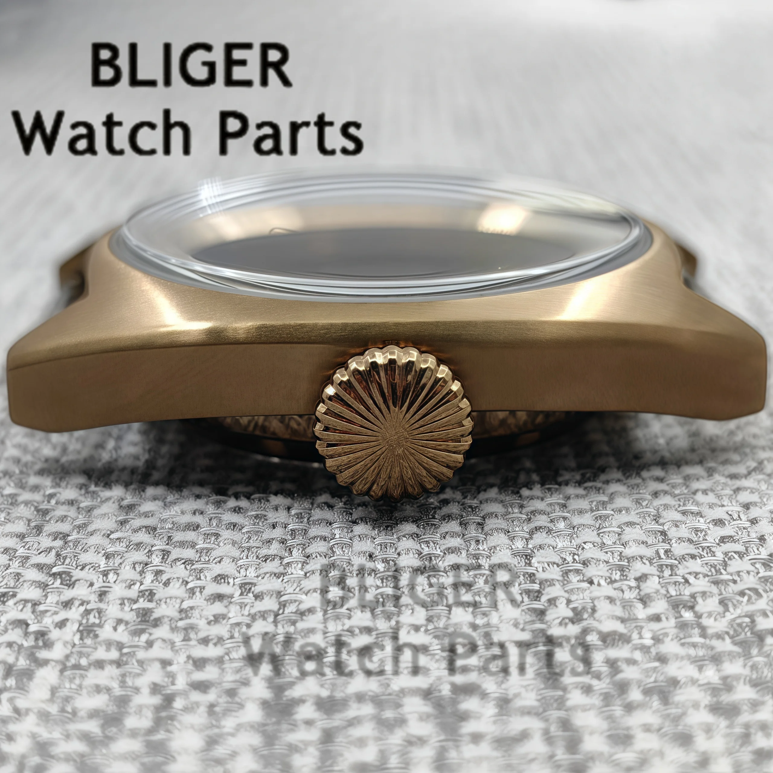 NH35 36 мм/39 мм двойной куполообразный корпус для часов из сапфирового стекла подходит для NH34 NH35 NH36 NH38 ETA2824 PT5000 механизм большая заводная головка/маленькая заводная головка