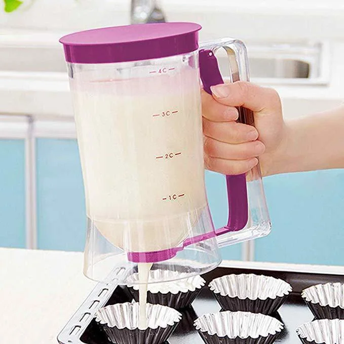 900ML Cupcakes Pancakes Cookie Cake Muffins Baking Waffles Batter Dispenser Cream Speratator Measuring Cup baking tools for cake