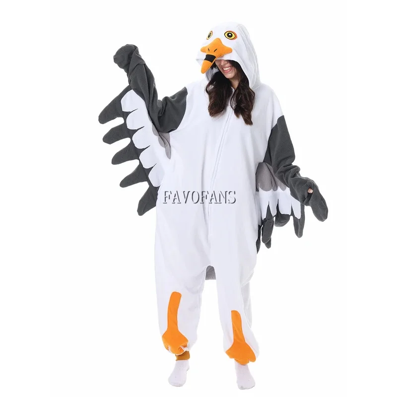 

Favofans Adult Kigurumis Pyjamas Halloween Onesie Seagull For Women Men Cartoon Pajama Homewear Cosplay Costume
