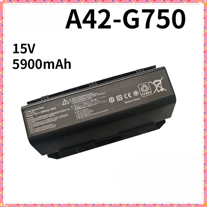 

High Quality Laptop Battery For ASUS A42-G750 G750J G750JZ G750JH G750JW Notebook Battery 15V 5900mAh Laptop Parts & Accessories