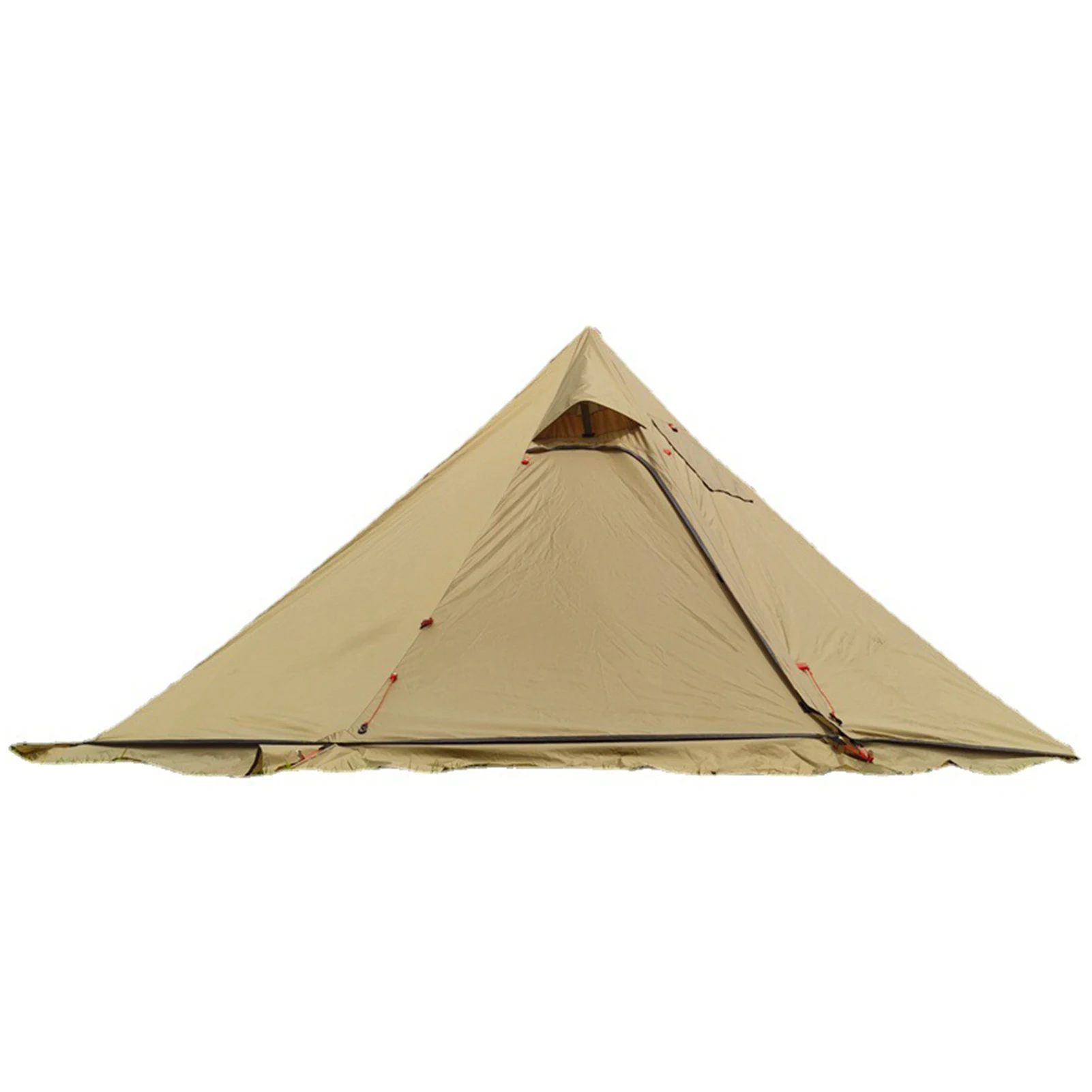 10.5\'x 5.2\' Outdoor Camping Tent Pyramid Tent Windproof Waterproof Camping Teepee With Chimney Hole for Family Hiking Cooking