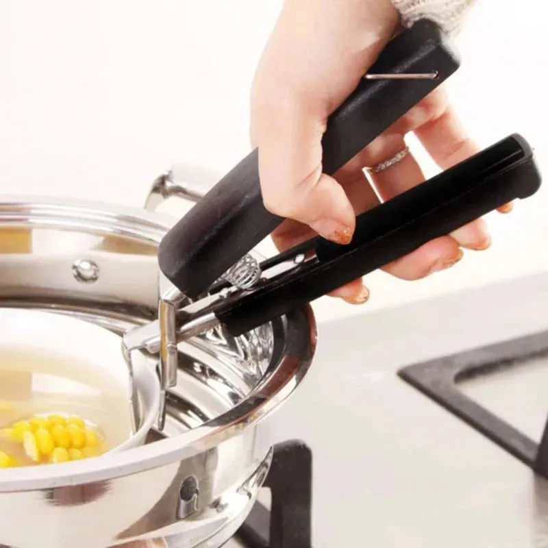 high Grade Black Clip  Kitchen Tool Black Bowl Picker Bowl Tongs Gadgets Kitchen Utensils Plate Kitchen Gadgets Utensils Black