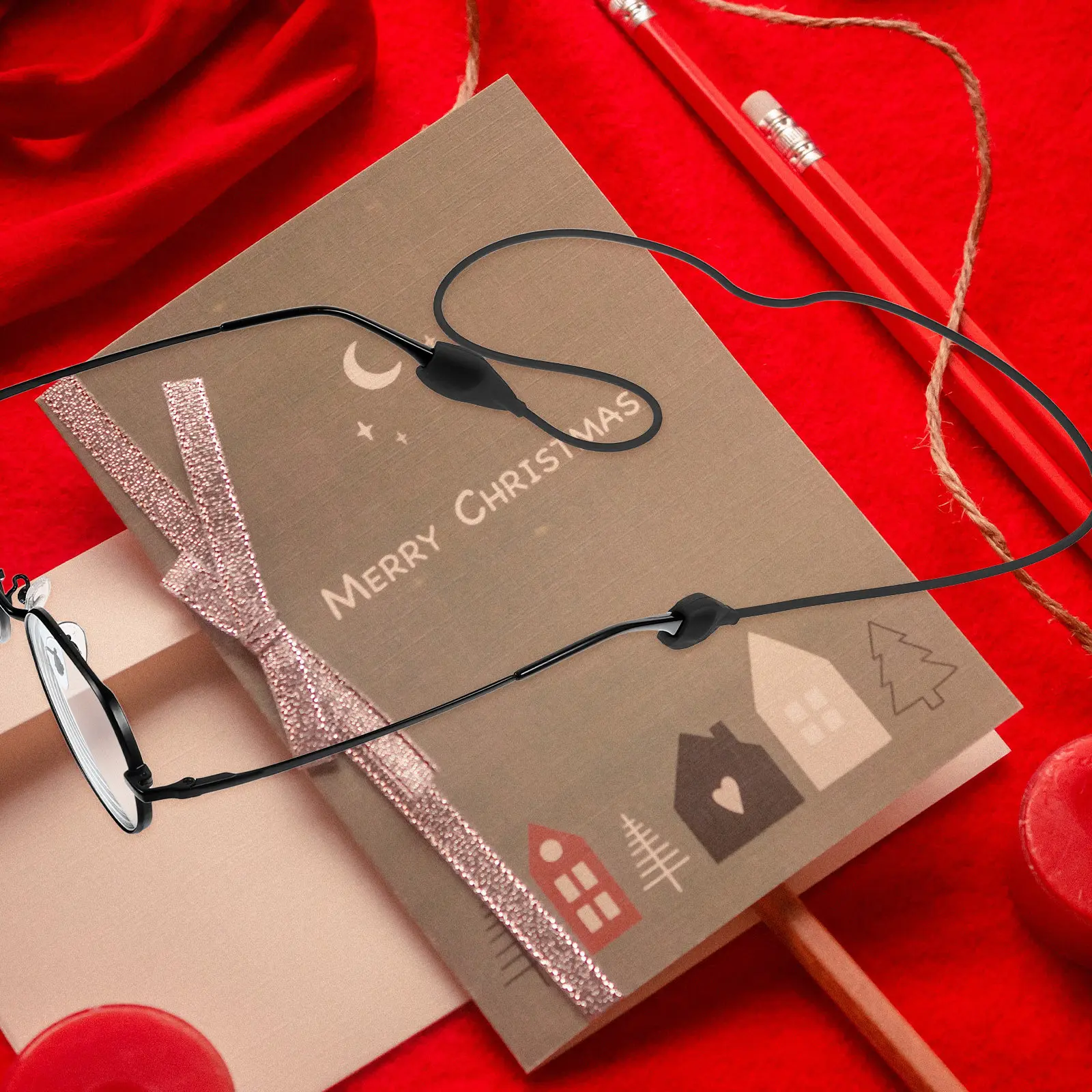 

Набор из 5 регулируемых силиконовых ремешков для очков: профессиональные, нескользящие, удобные, портативные, для ежедневного использования