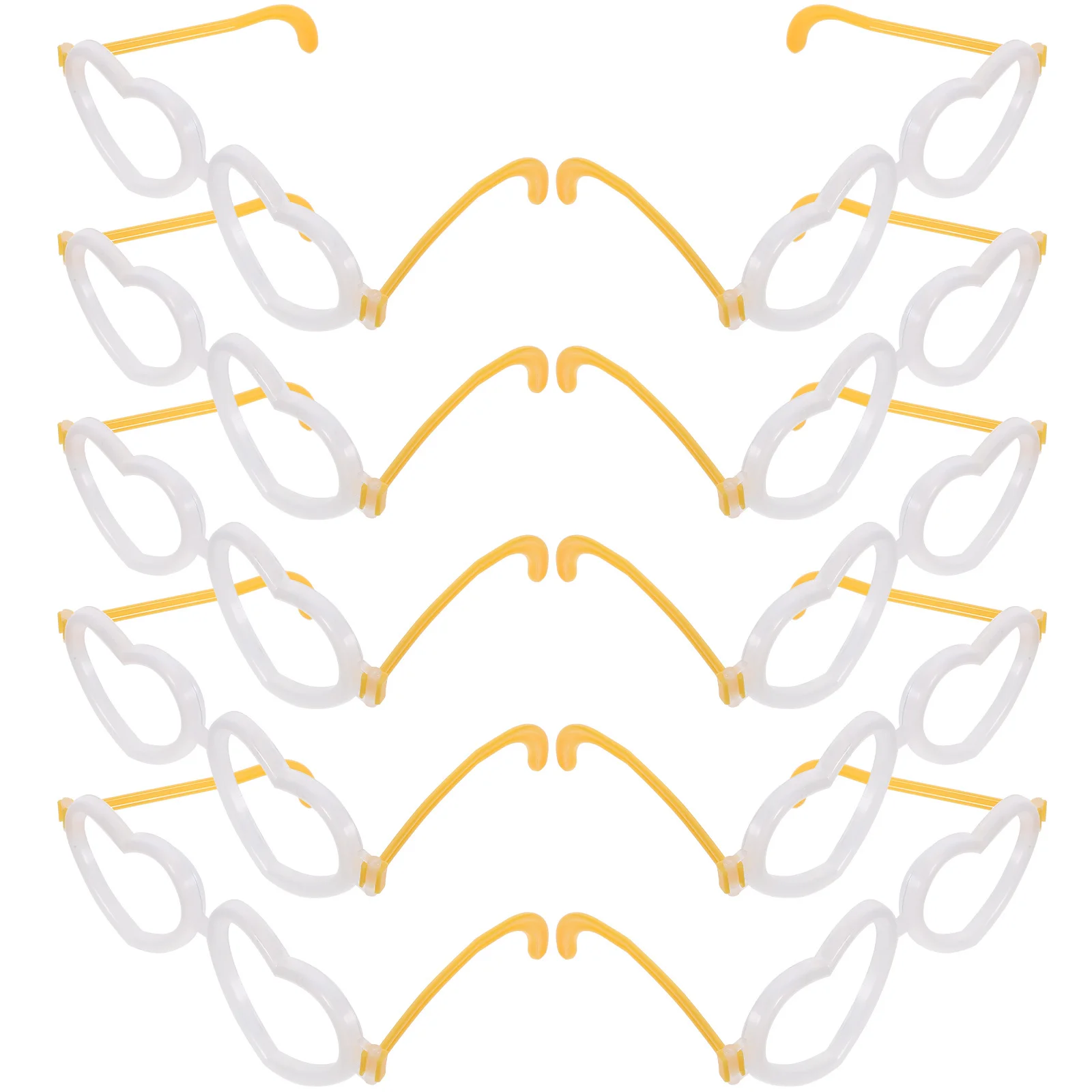 

10 шт. флуоресцентные светящиеся очки в форме сердца, светящиеся очки, сувениры для вечеринок для концертов, фестивалей, ночных мероприятий на открытом воздухе