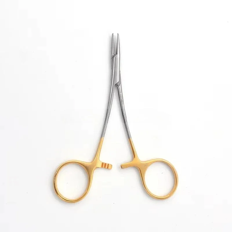 12.5cm Gold Handle Manual Reusable Stainless Steel Surgical Instruments Sutures     Holder High-Temperature Sterilization