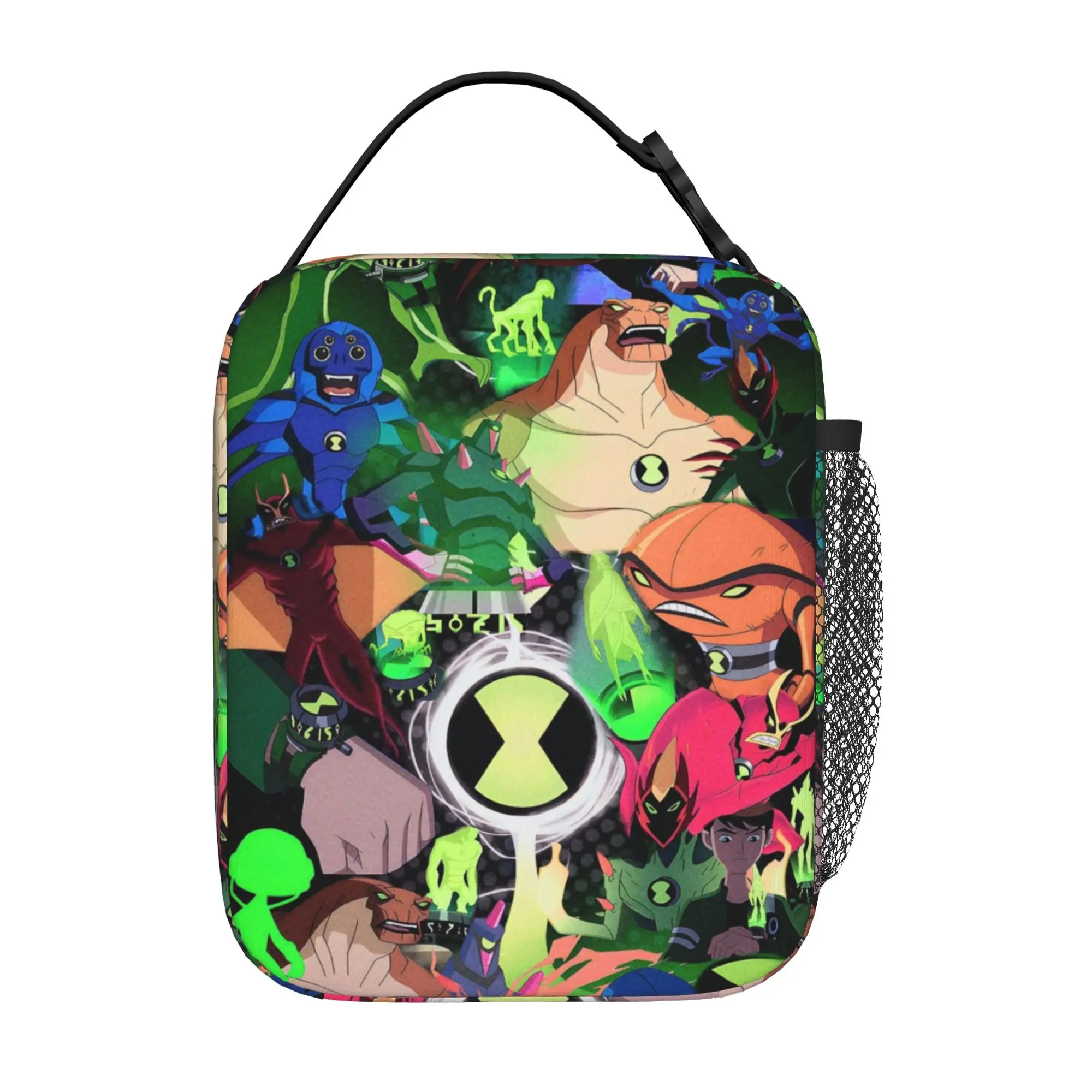 Ben 10 Lunch Box Bag Ben10 All Alien Characters Collage Kawaii Super Quality Multi-Function Food Organizer Lunch Bag