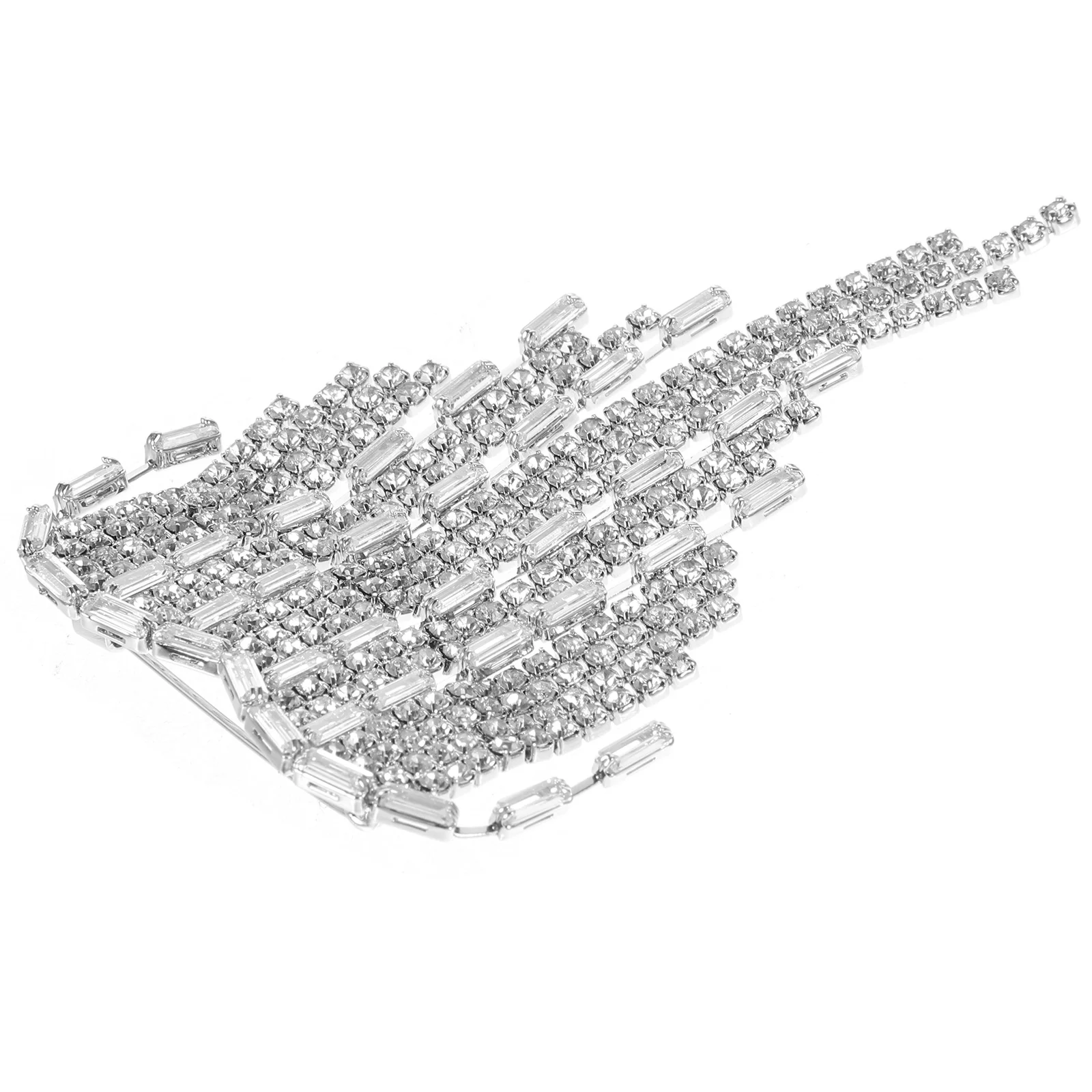 

Heart Shaped Rhinestone Tassel Brooch Pin For Women Alloy Corsage Jewelry Clothing Accessory Bride Brooch Decorative Pin