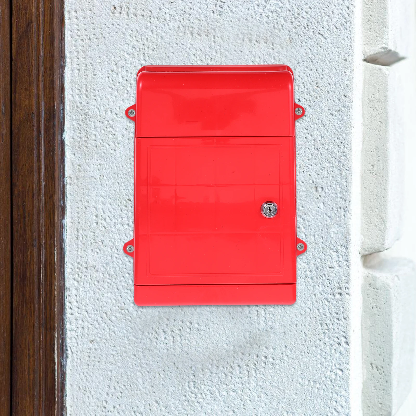 

Настенный почтовый ящик, запираемый, устойчивый к атмосферным воздействиям ящик для хранения писем, бега, отчетов, зарядка на вынос, безопасный пластиковый дом