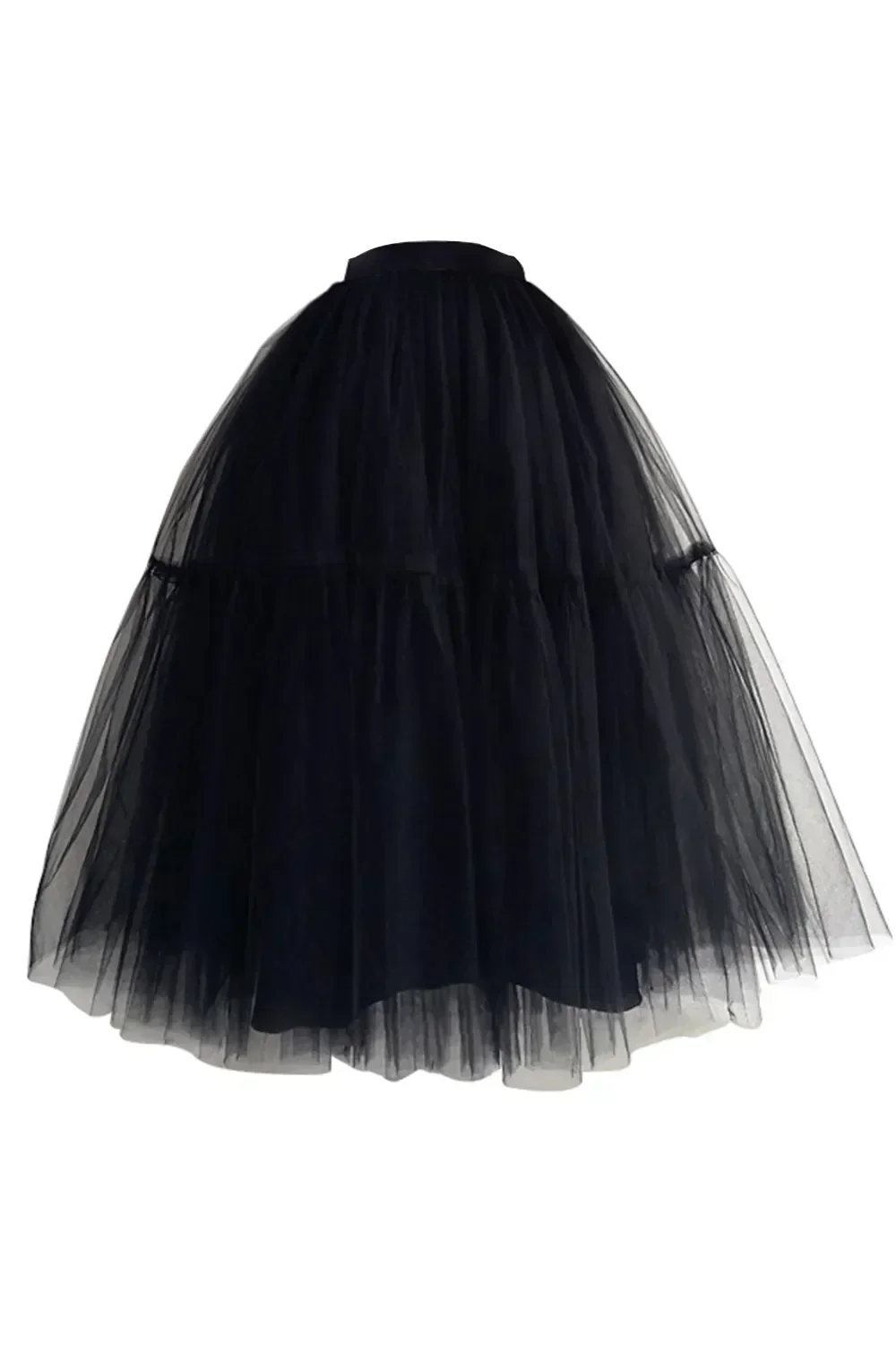 New 4 Layers Women Midi Tulle Tutu Skirt Petticoat Wedding Bridal Dress Prom Evening Ball Gown Under Skirts CPA1091