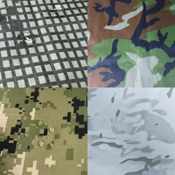 210T Nylon AOR2 DNC MCAP M81 Camouflage Fabric Taffeta Ripstop Snow White Desert Night Waterproof Cloth Raincoat Tent DIY