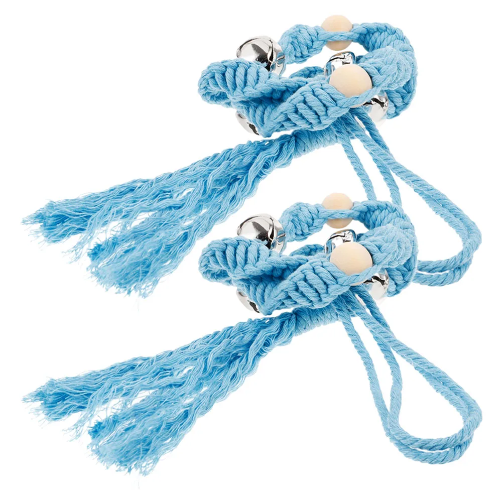 

Дверной звонок для собак, 2 шт., для приучения к горшку, хлопковый веревочный звонок, предметы первой необходимости для щенков, защита от столкновений, защита двери, простая установка, обучение домашних животных