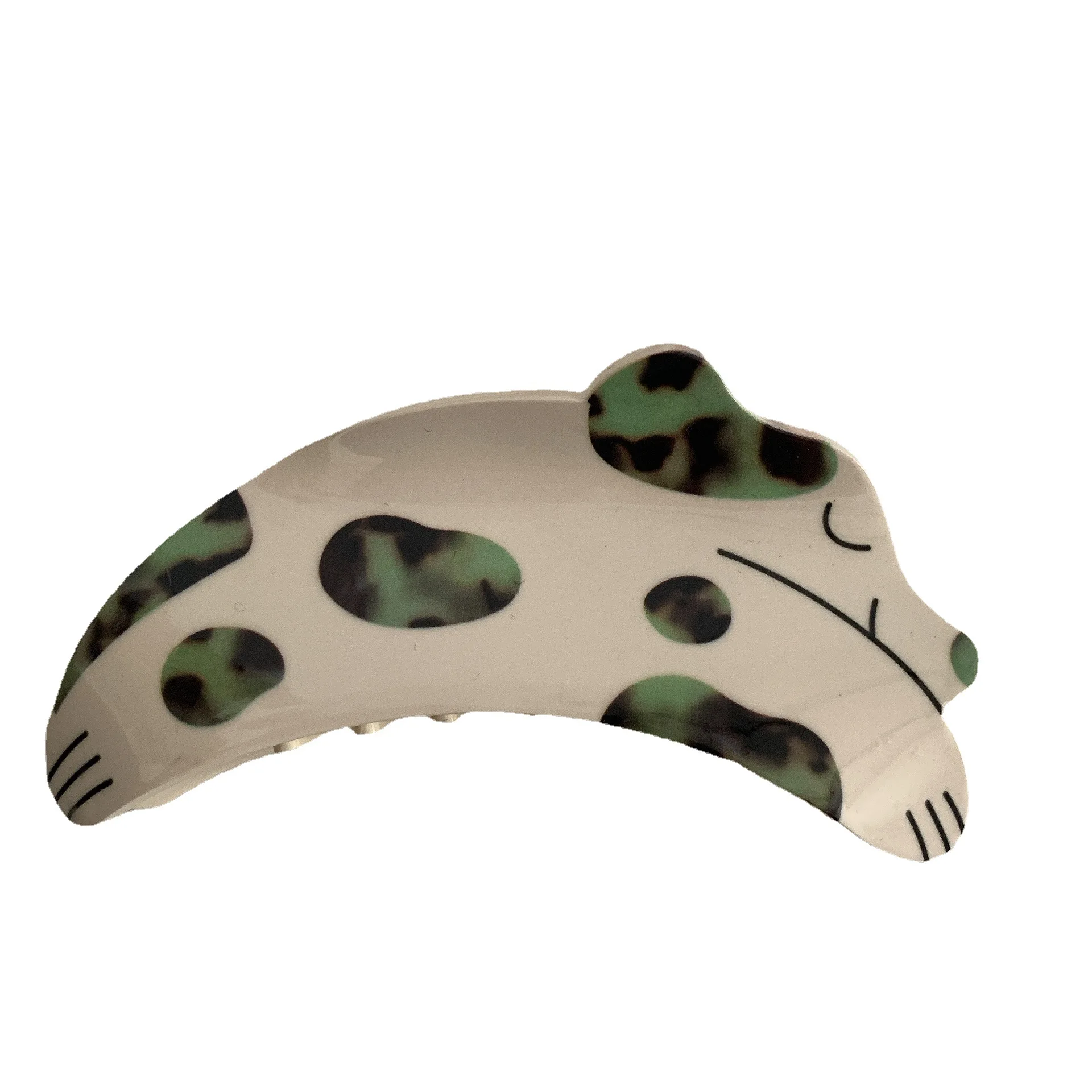 New Korean Fashion Hair Accessories Cute Cartoon 10CM Spotted Dog Hair Clip Claw High Quality Acetate Shark Clip For Women Girls