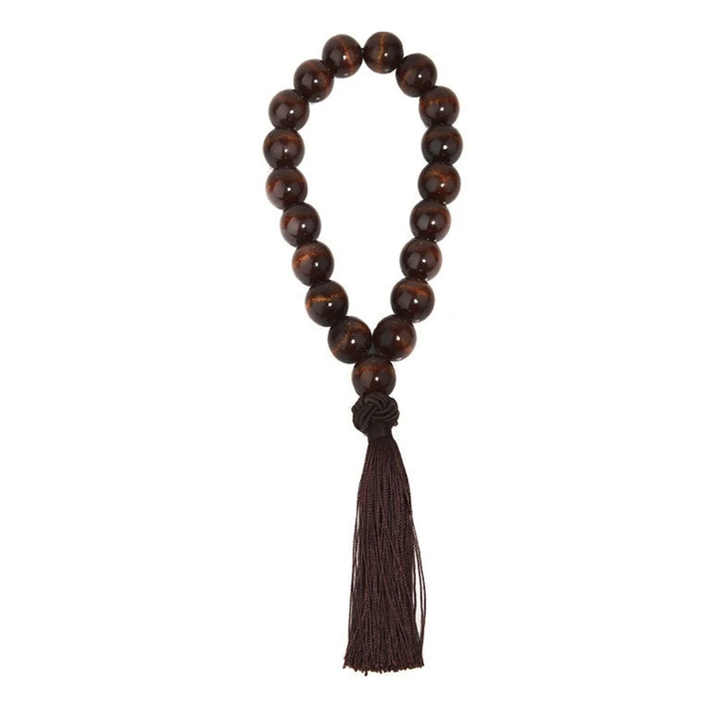 652F Car Styling Hanging Buddha Beads Pendant Rosary Car Goods Wood Pendant Stylish Rosary Mala Beads Achieve Wealth