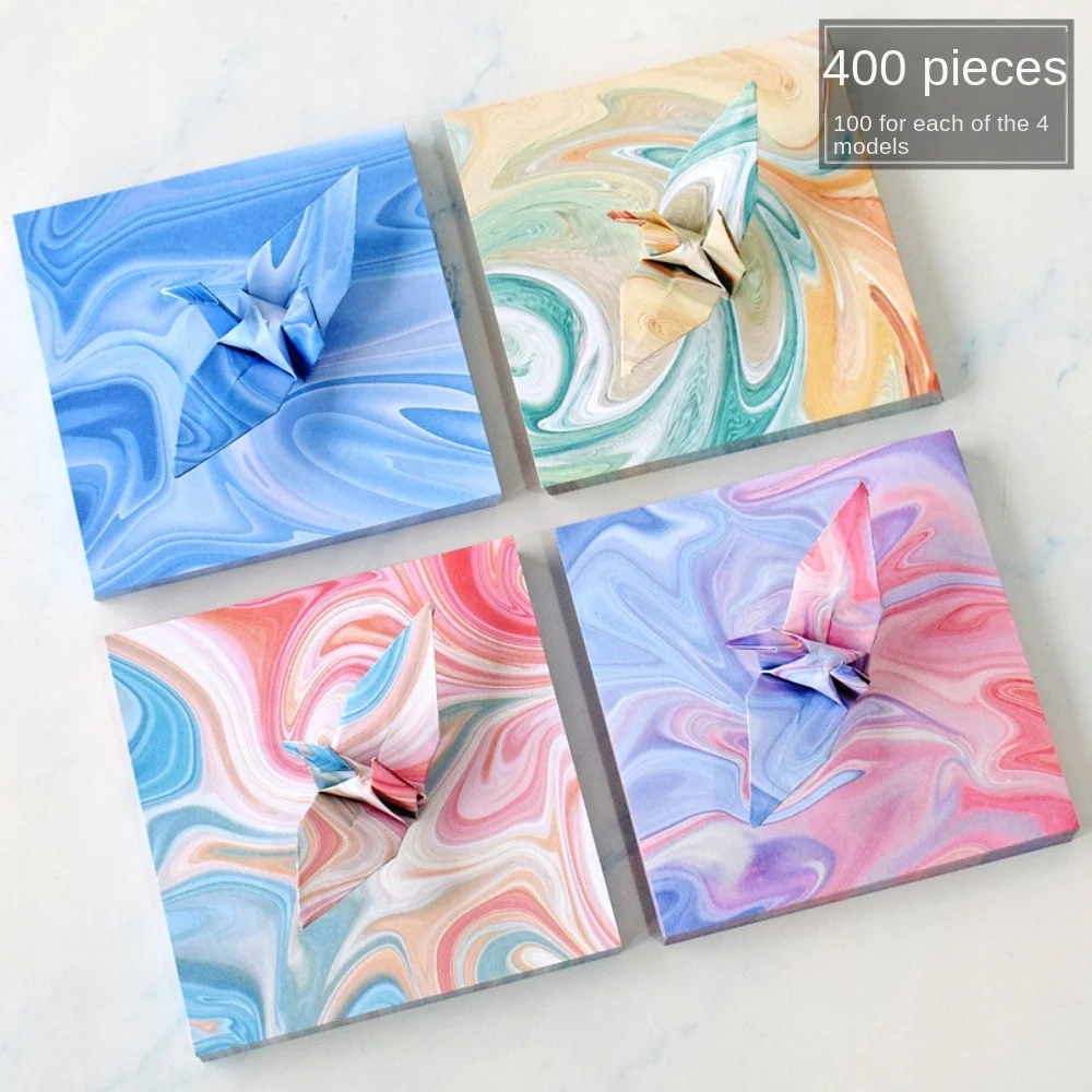 400 pezzi di materiale artistico cielo stellato Origami carta Scrapbooking carta piegata colorata fatta a mano Origami Sakura