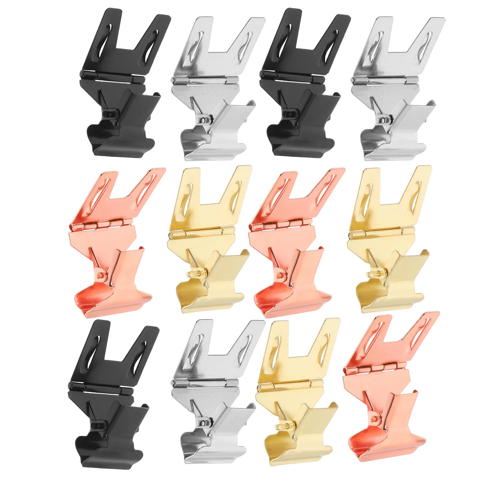 12Pcs Metal Price Sign Clips Rotatable Stainless Steel Label Display Clips for Merchandising Retail Sign Holder Label Clamp