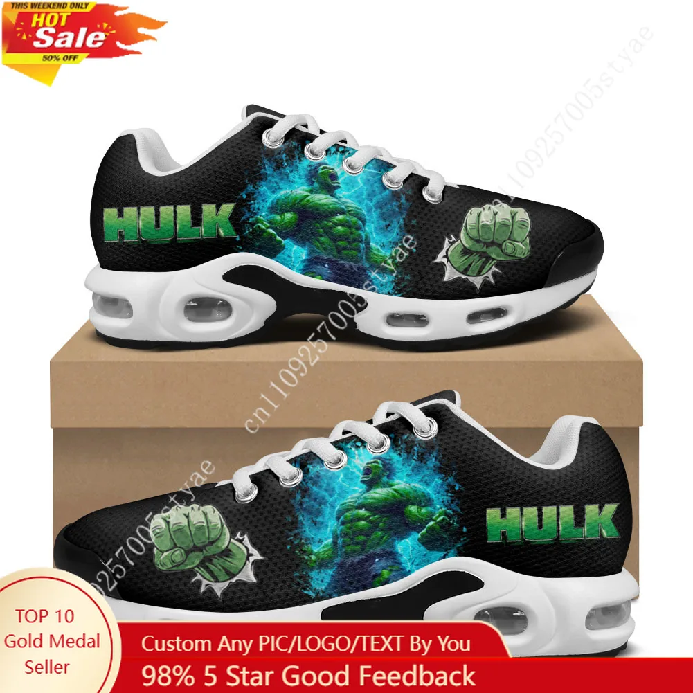 

Marvel Avengers Hulk Air Cushion Sneakers Mens Womens Sports Shoes Lightweight Hiking Mountain Climbing Custom Shoes