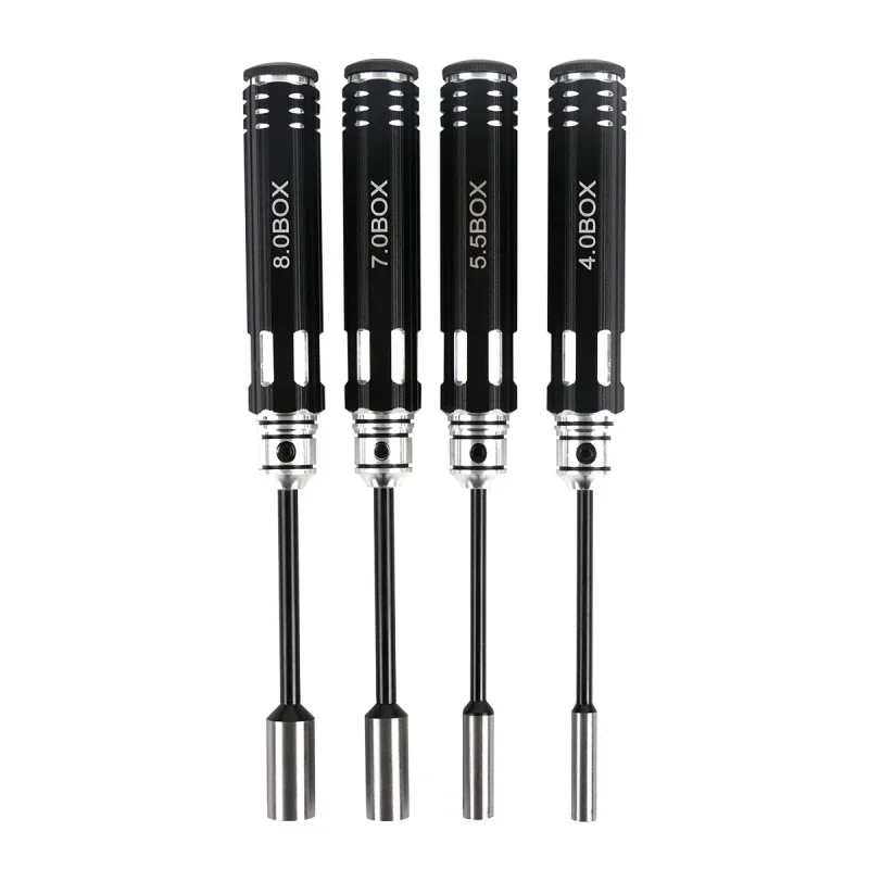 Chave de fenda hexagonal 4.0mm 5.5mm 7.0mm 8.0mm conjunto de chave de fenda chave de soquete de porca hexagonal para rc fpv drone carros ferramentas de barco