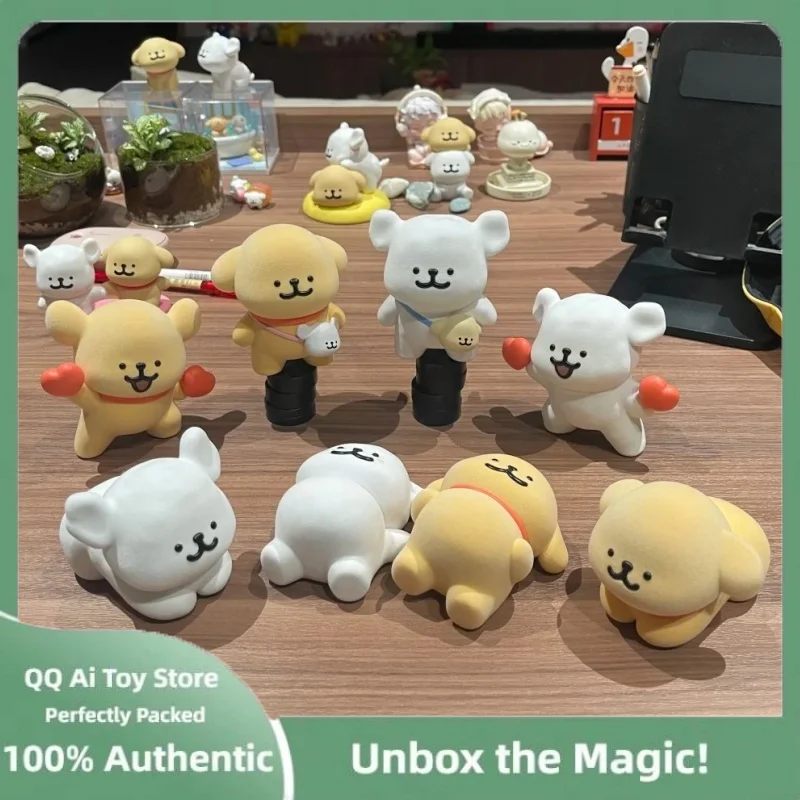 Original  Maltese Friends Blind Box White Golden Dog Anime Figure Brithday Bag Mini Dog Action Figure Collection Model Toy Gift