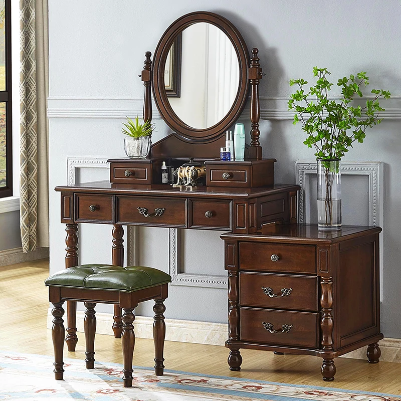 

wooden Dressing room vanity desk extendable makeup desk with mirror bedroom makeup Hairstyles coiffeuse de chambre furniture