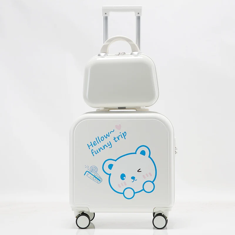 Travel bags for children Cute fashion cartoon kids\' luggage small suitcase with wheels combination lock lightweight luggage