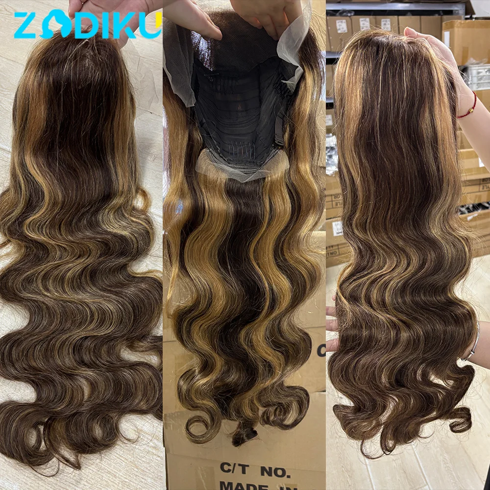 ZIDIKU 28 بوصة العسل شقراء 13X4 الدانتيل الجبهة شعر الإنسان مجعد الجسم موجة خصلات الشعر المستعار الإنسان 100 شعر الإنسان شعر مستعار أسود على التخليص بيع