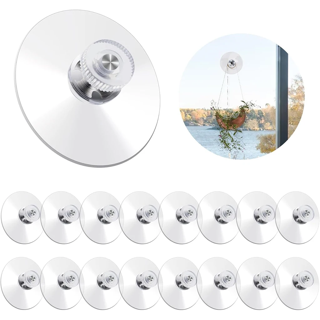 Almofadas de plástico com ventosa, almofadas de sucção de PVC transparente, suporte adesivo forte para janelas, banheiros, paredes de vidro, persianas de sol de carro