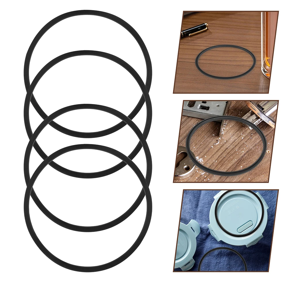 

6 Pcs Cup Silicone Ring Lid Seal Gaskets Replacement Round Bottle Sealing Rings Silica Gel Seals