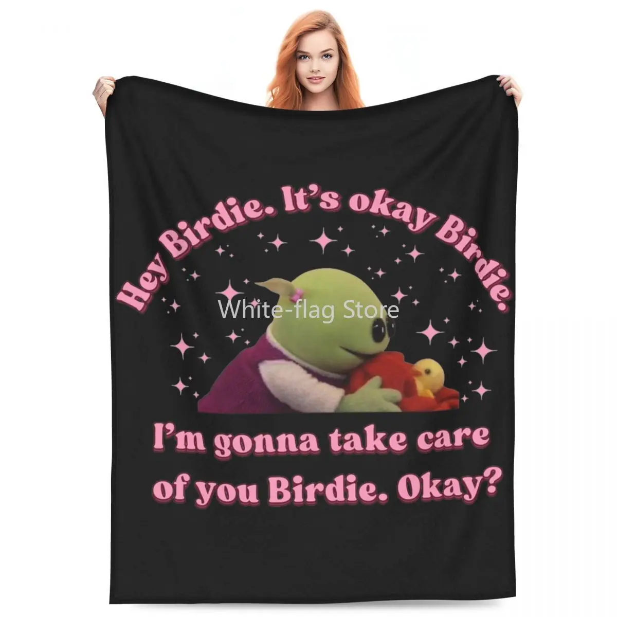 

Nanalan I'm Gonna Take Care Of You Birdie Blanket Coral Fleece Plush Print Funny Lightweight Throw Blanket for Bedding Travel