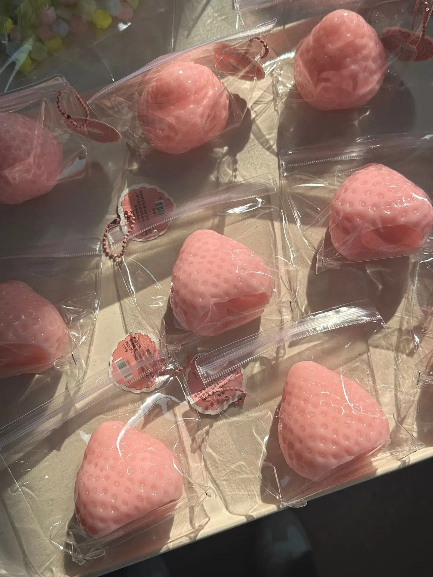 Strawberry Taba Squishy Fidget Toy, Soft Slow Rising Stress Relief Toy Antistress for Kids Adults Office & Party Favors Gift