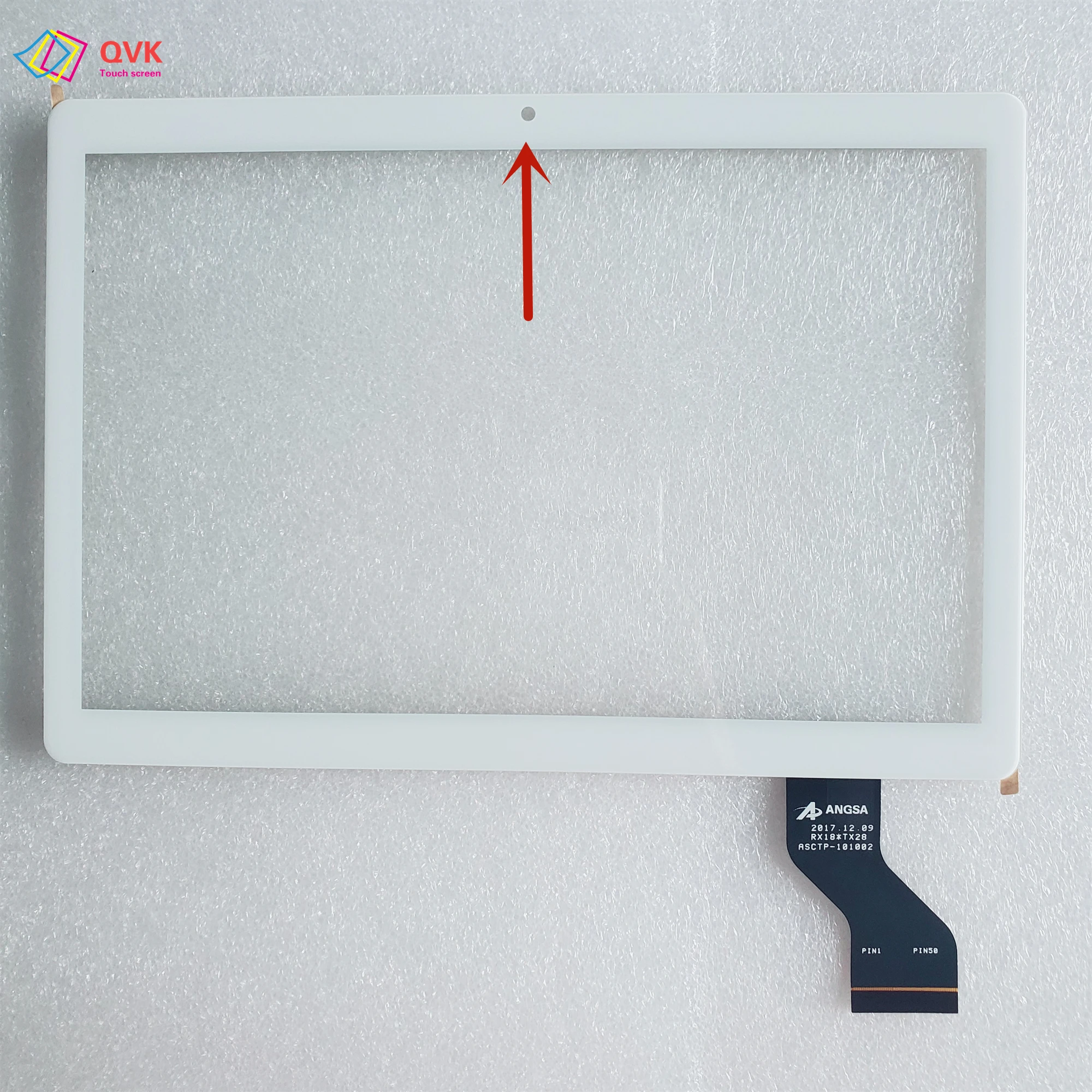 

2.5D White P/N MTCTP-101419 MTCTP 101419 jc-17001002 Capacitive GLASS touch screen panel 237*164 MM