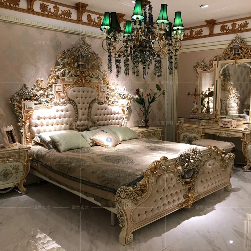 French Modern Bed Princess Designer Aesthetics Double Lounge Bed Luxury Headboards Unusual Letto Matrimoniale Home Furniture